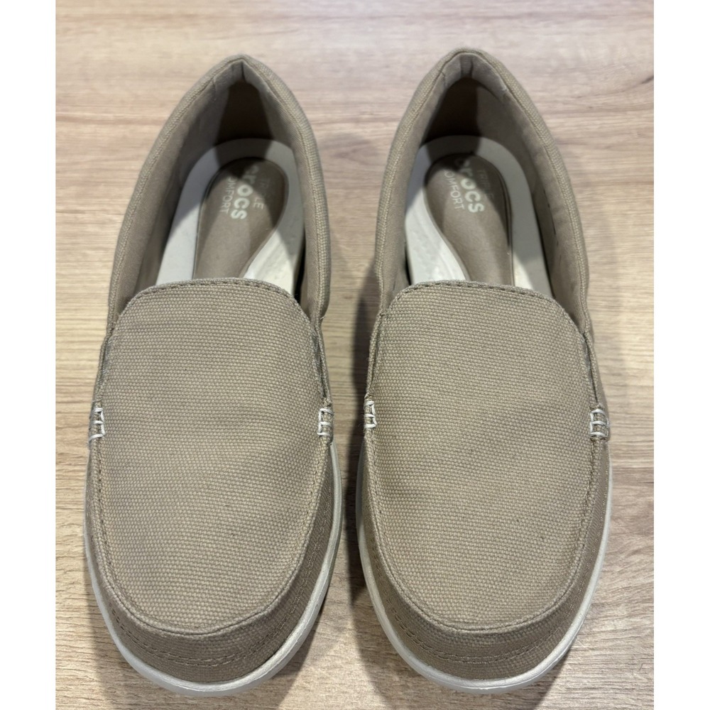 Crocs womens Khaki  Comfort slide on Size 8W